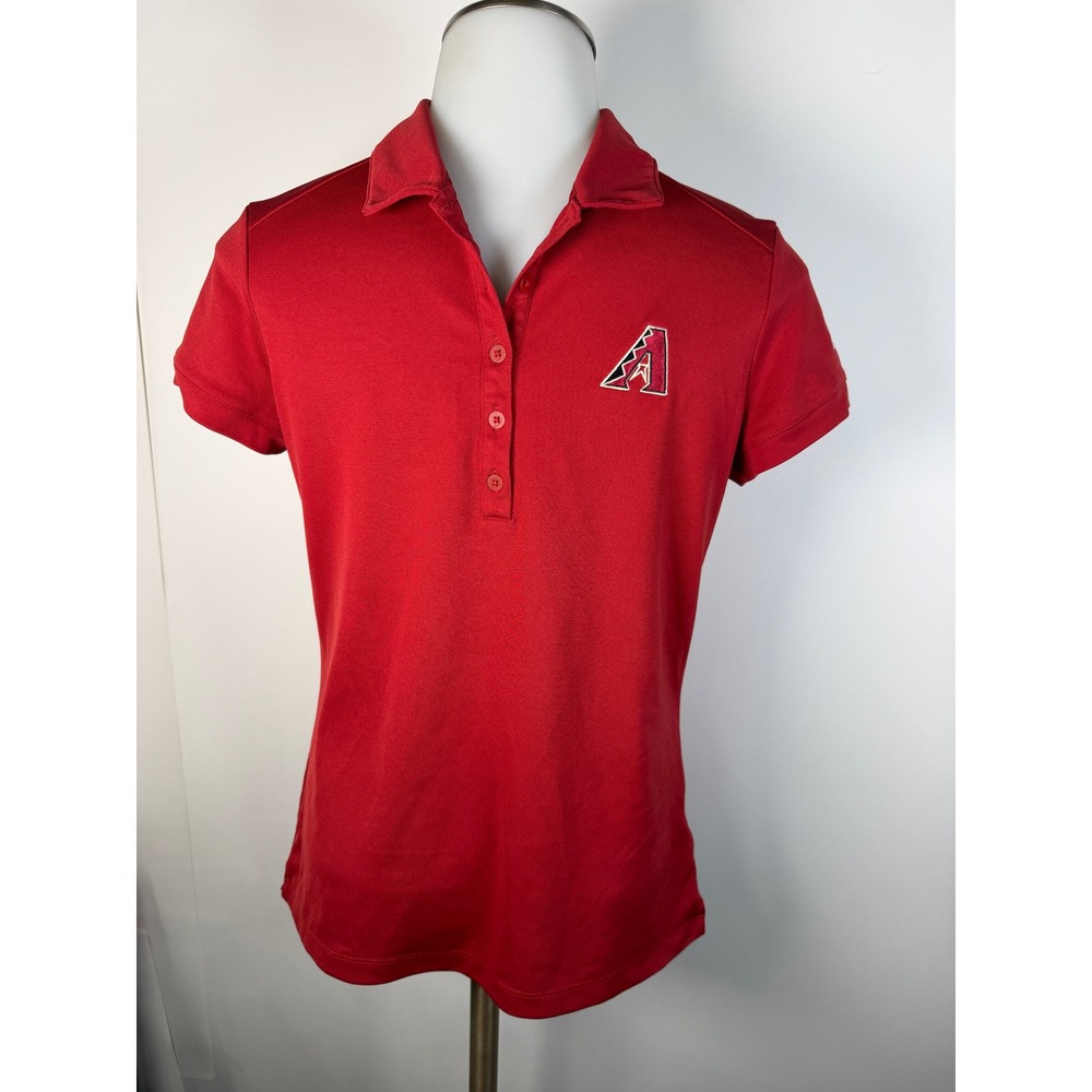 Nike Golf Arizona Diamondbacks Dri-FIT Polo Shirt Red Womens Small MLB Fan Gear